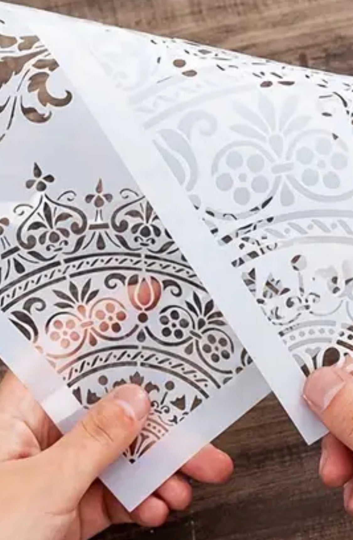 Stencil- Mandela & Flourishes A4