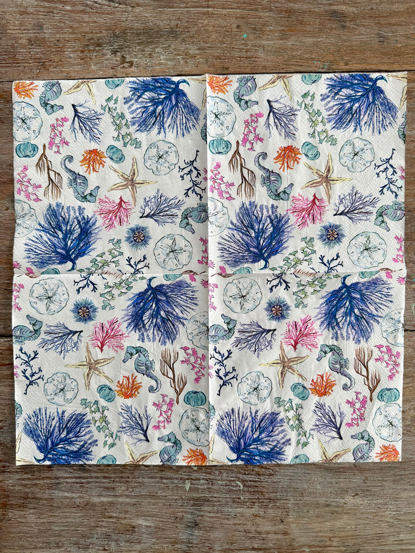 Napkin-Seahorses paradise