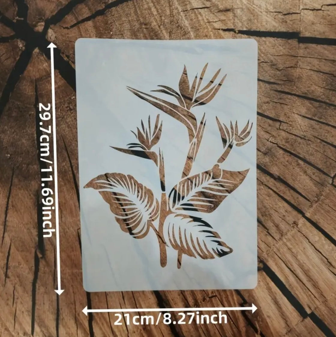 Stencil-Bird of Paradise A4