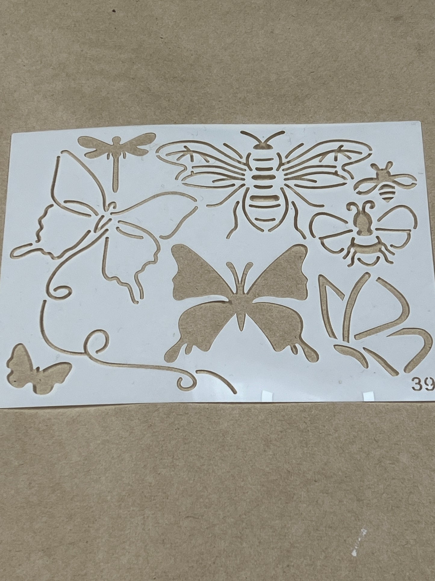 Stencil-Bees & Butterflies