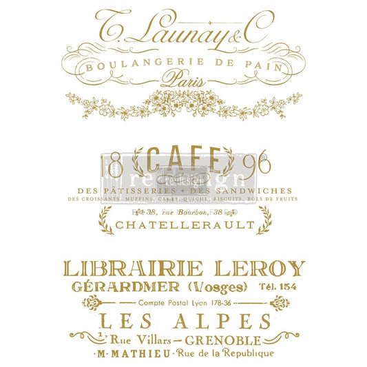 Redesign Decor Transfer-Somewhere in France-gold