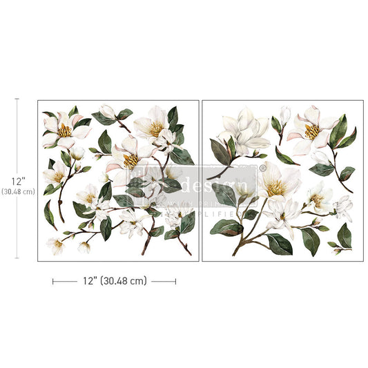 Redesign Decor transfer-Magnolia Garden-MAXI SIZE
