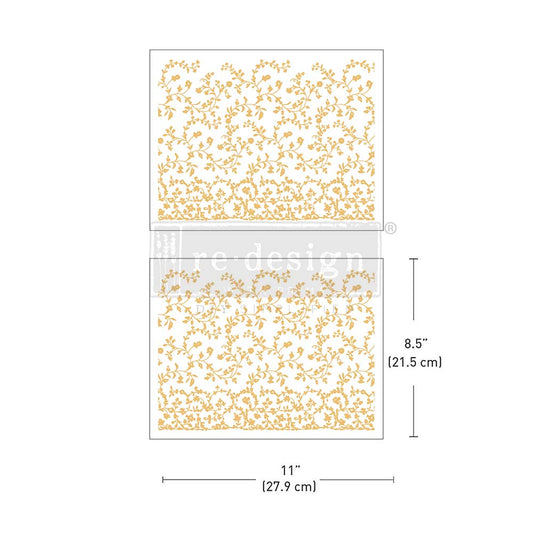 Redesign Kacha FOIL Transfer-Vineyard elegance Middy size.