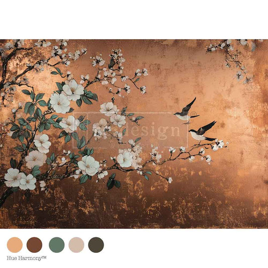 ReDesign Decoupage Fiber Tissue-Feathers in the Glow