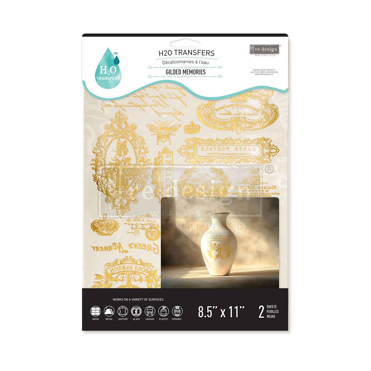 NEW:H20 Transfer-Gilded Memories