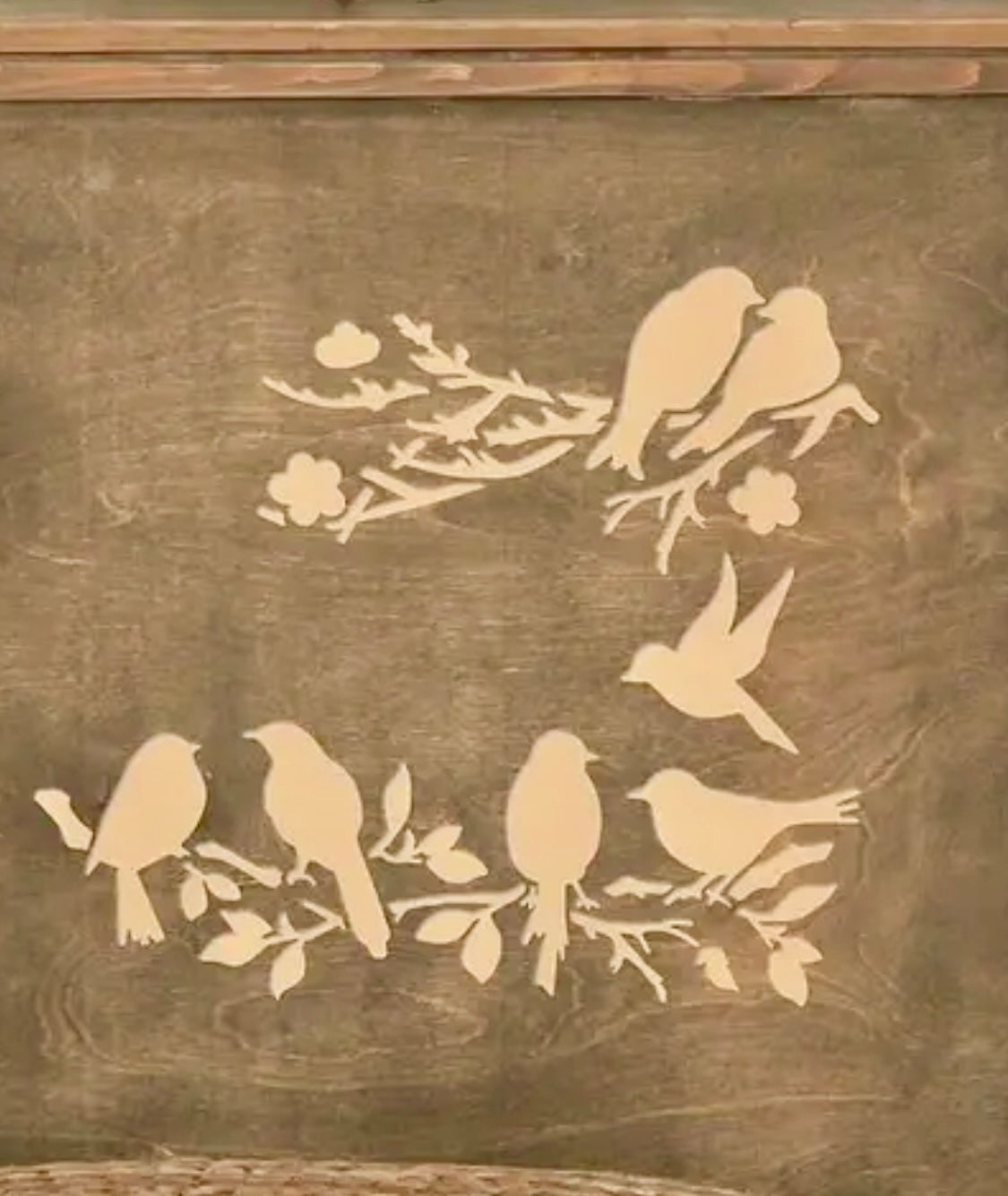 Stencil Lovebirds A4