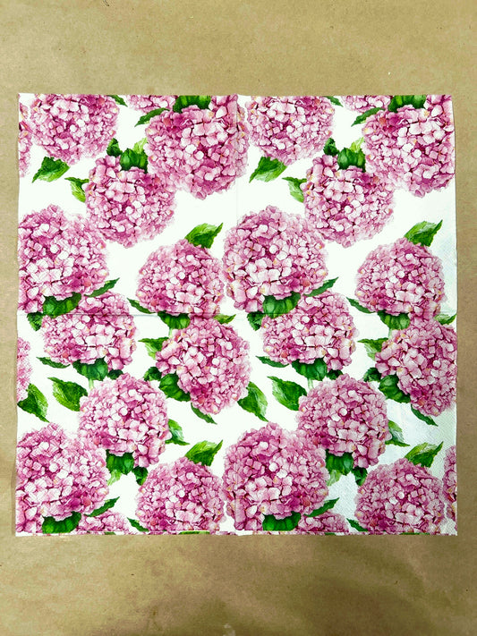 Napkin-Pink Hydrangea