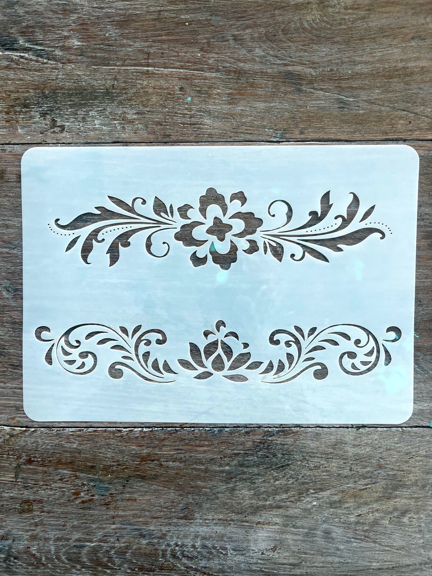 Stencil-Flourished A4