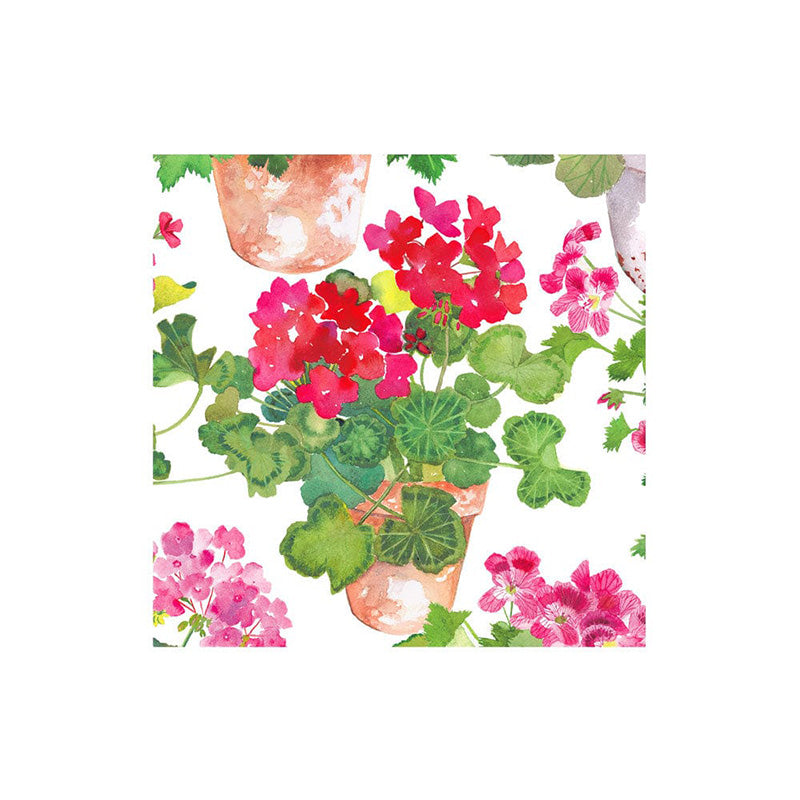 Designer Napkin-Trailing Geraniums