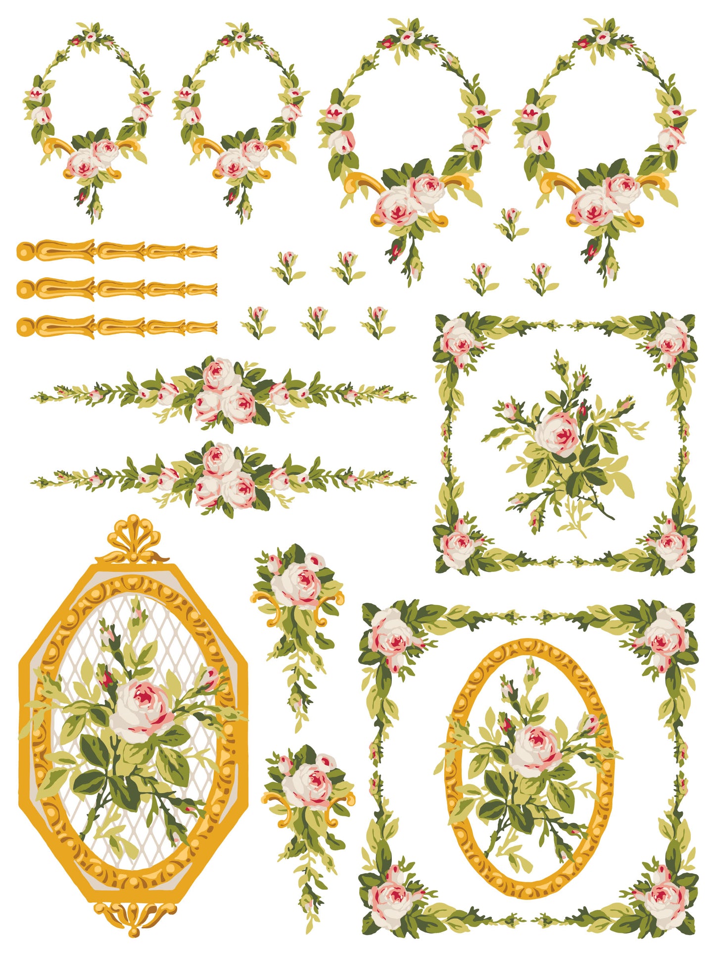 NEW: IOD Paint Inlay-Petite Fleur Pink.