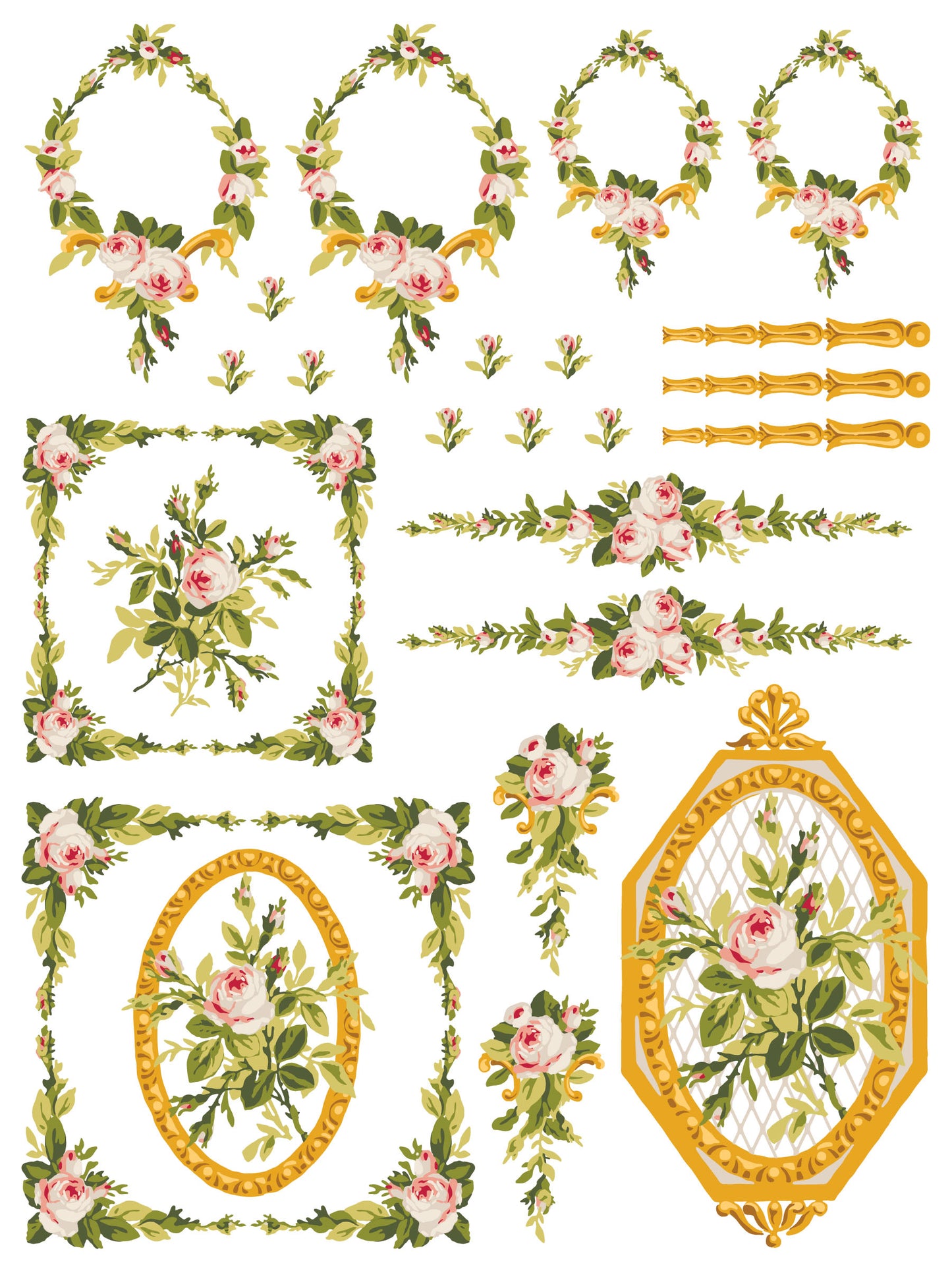 NEW: IOD Paint Inlay-Petite Fleur Pink.