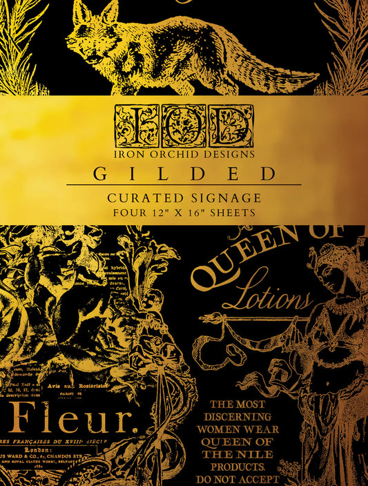 NEW: IOD Foil Transfer:Gilded Curated Signage