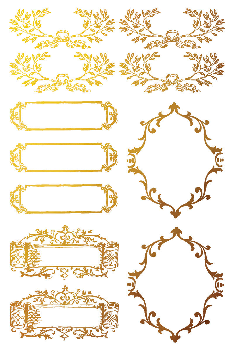 NEW: IOD Gilded Transfer-Petite Ornaments