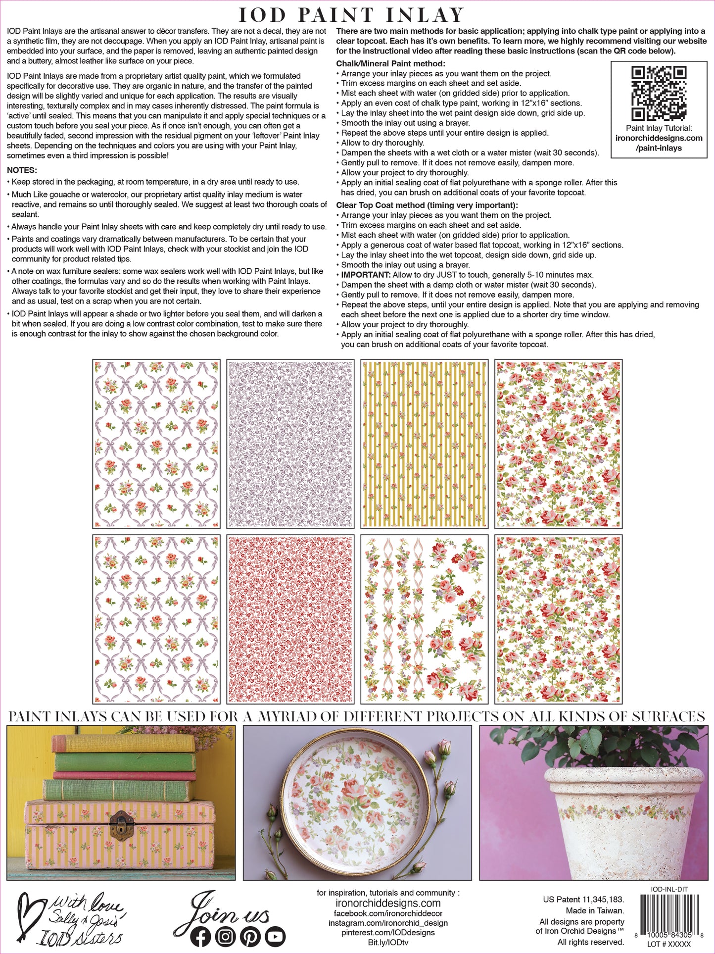 NEW: IOD Paint Inlay-Ditsy Blooms