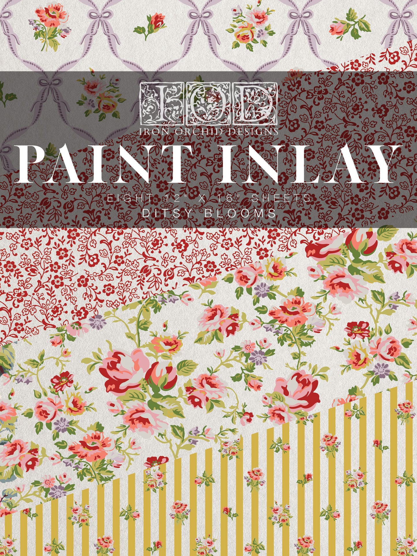 NEW: IOD Paint Inlay-Ditsy Blooms