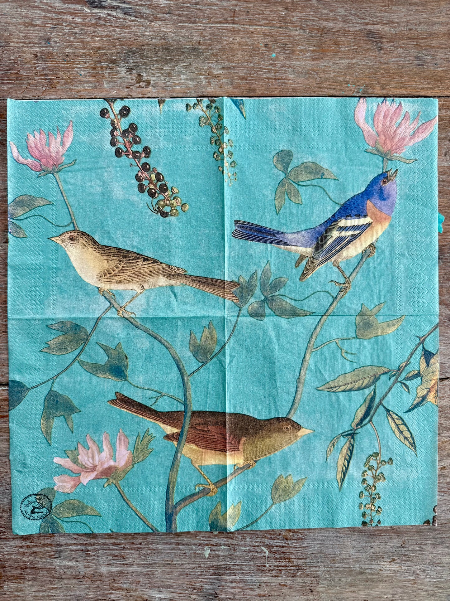 Napkin-Exotic Flora & Birdlife