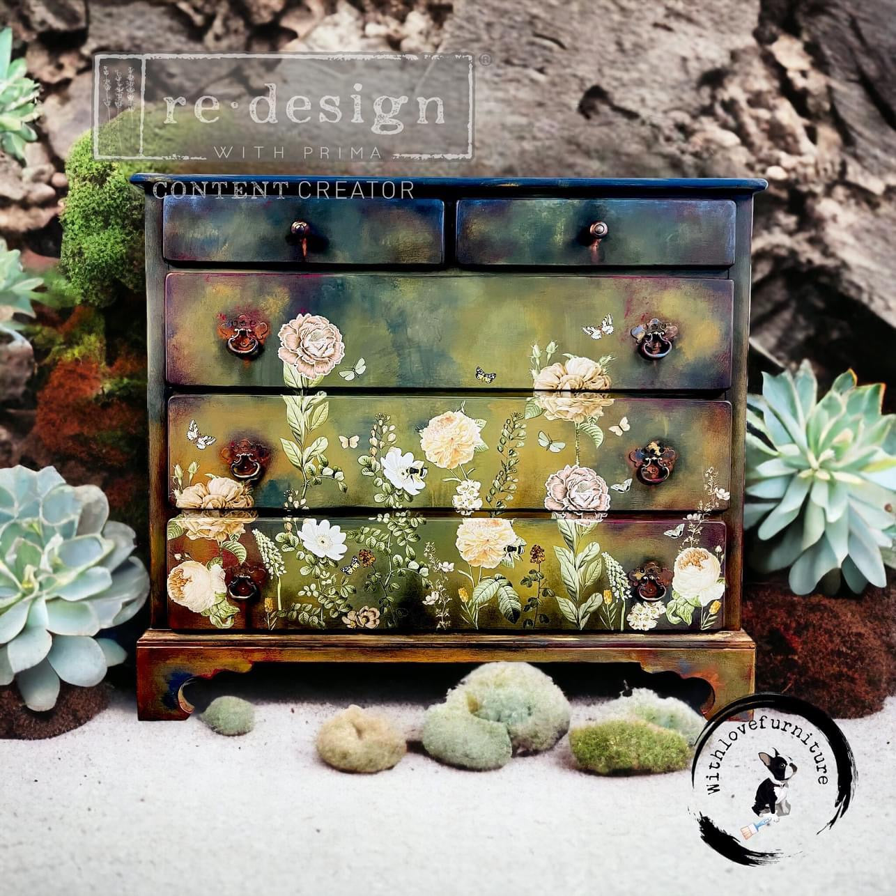 Redesign Decor transfer-An Afternoon in the garden-NEW MAXI SIZE