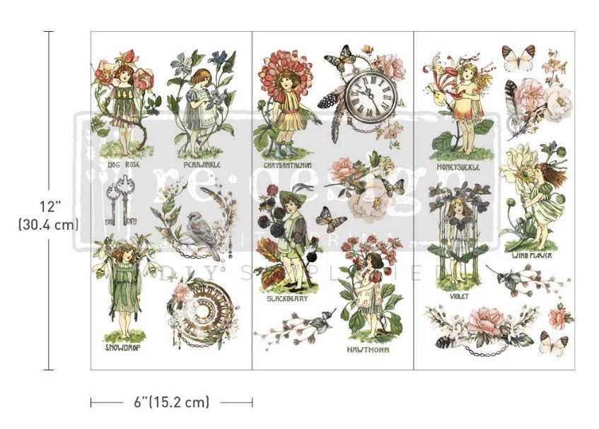 Redesign Decor transfer-Flower Children 3 sheets