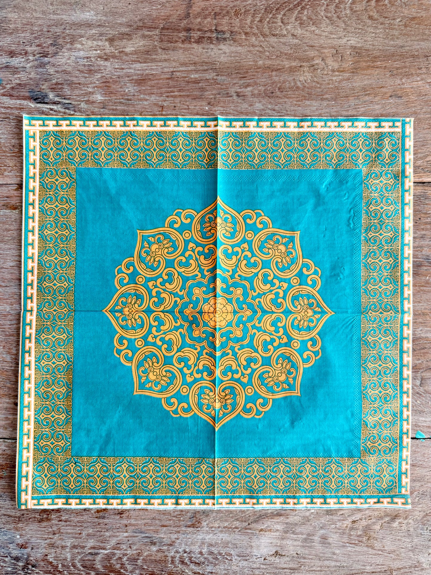 Napkin-Turquoise Silk