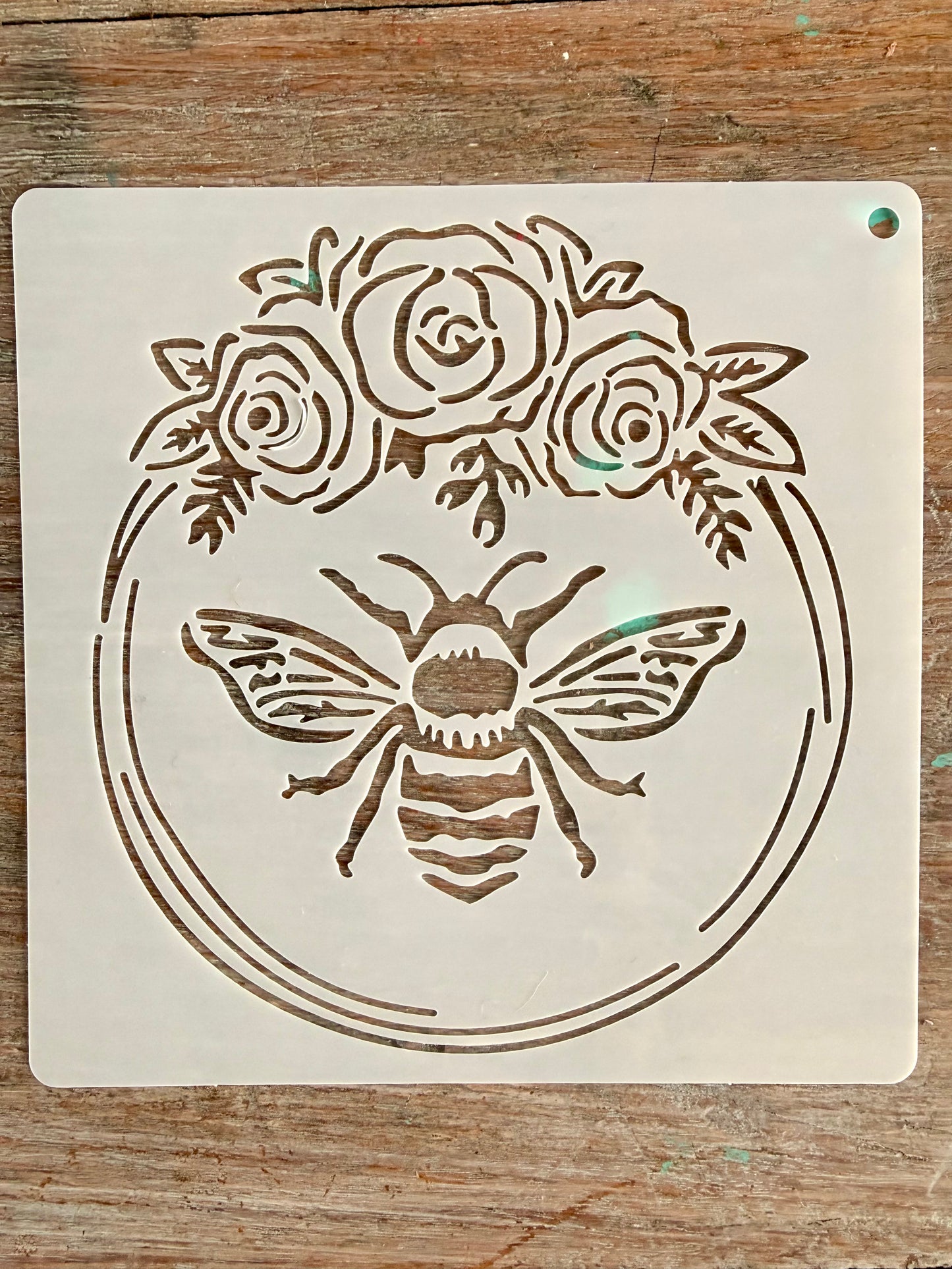 Stencil -Bee Floral Band