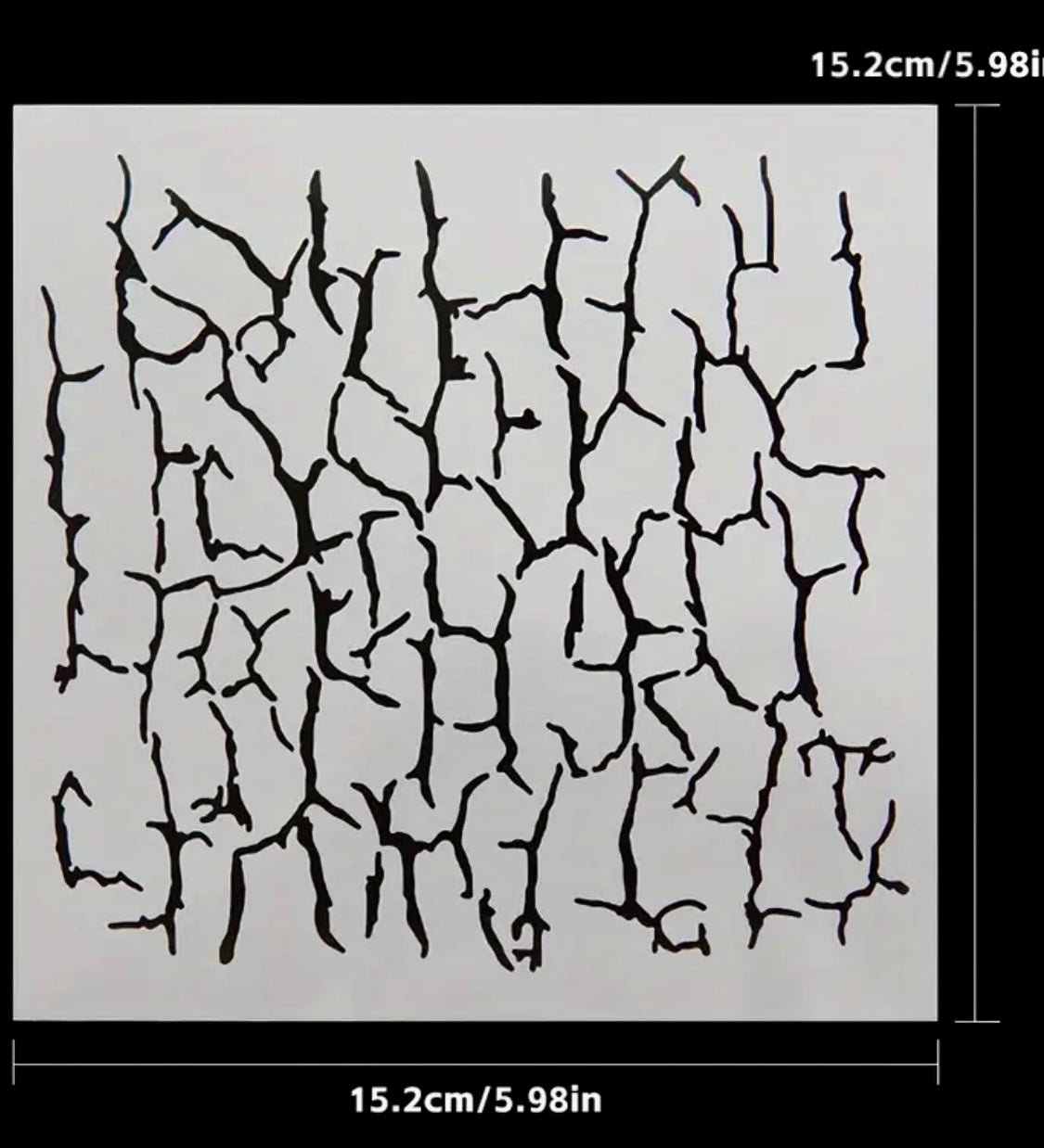Stencil Crackled Effect Small