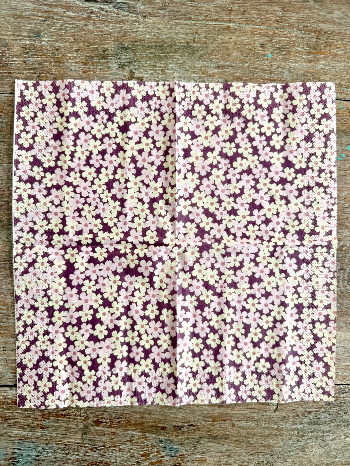 Napkin-Lacey Flowers -French Collection