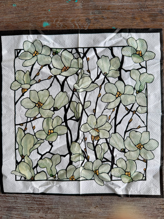Napkin-Stained Glass Pastel Green