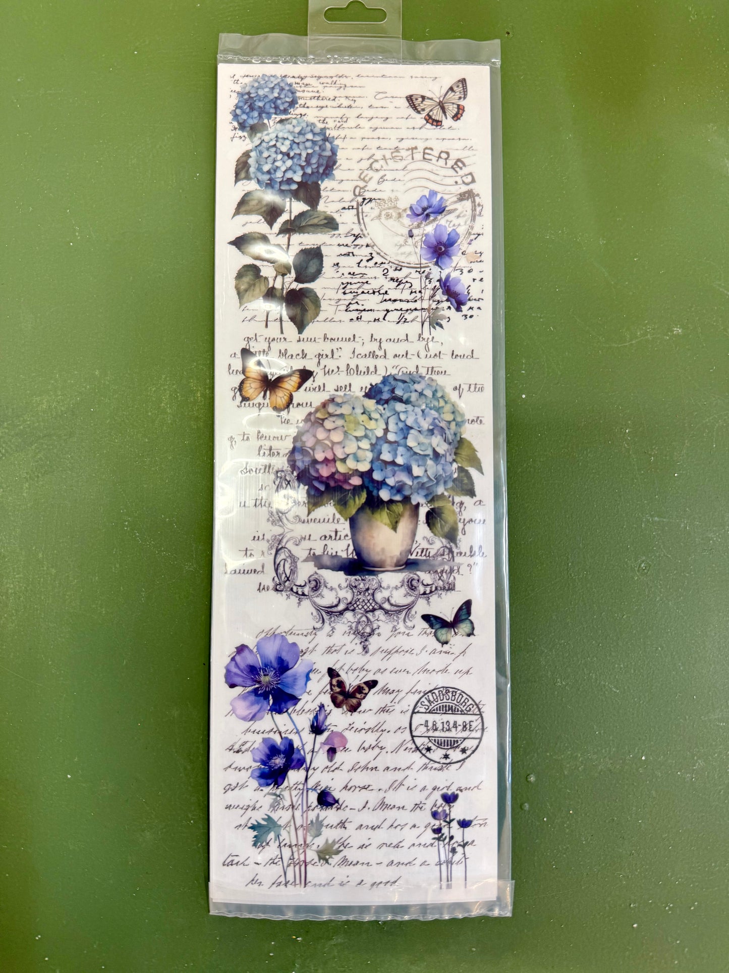 Transfer-2 pack Florals&Scripts-Blues