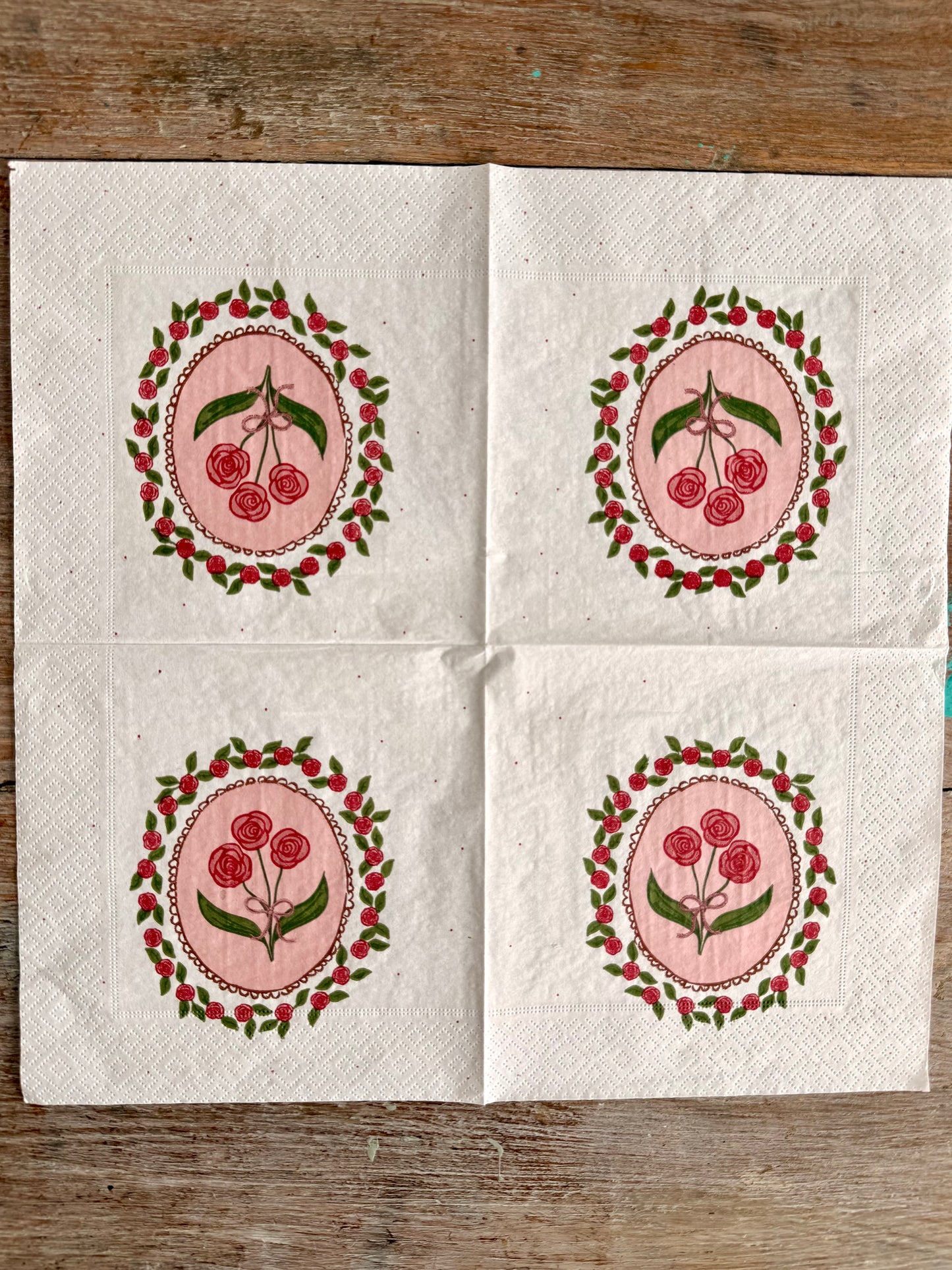 Napkin-Posy Frames-French Collection