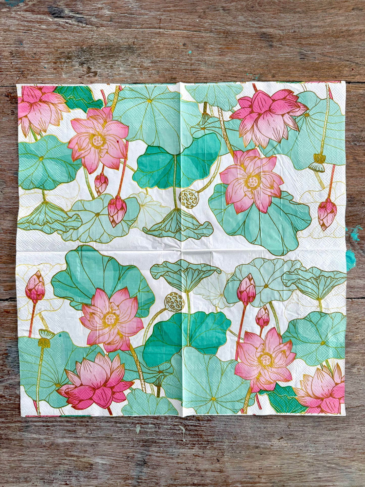 Napkin-Aqua Lily