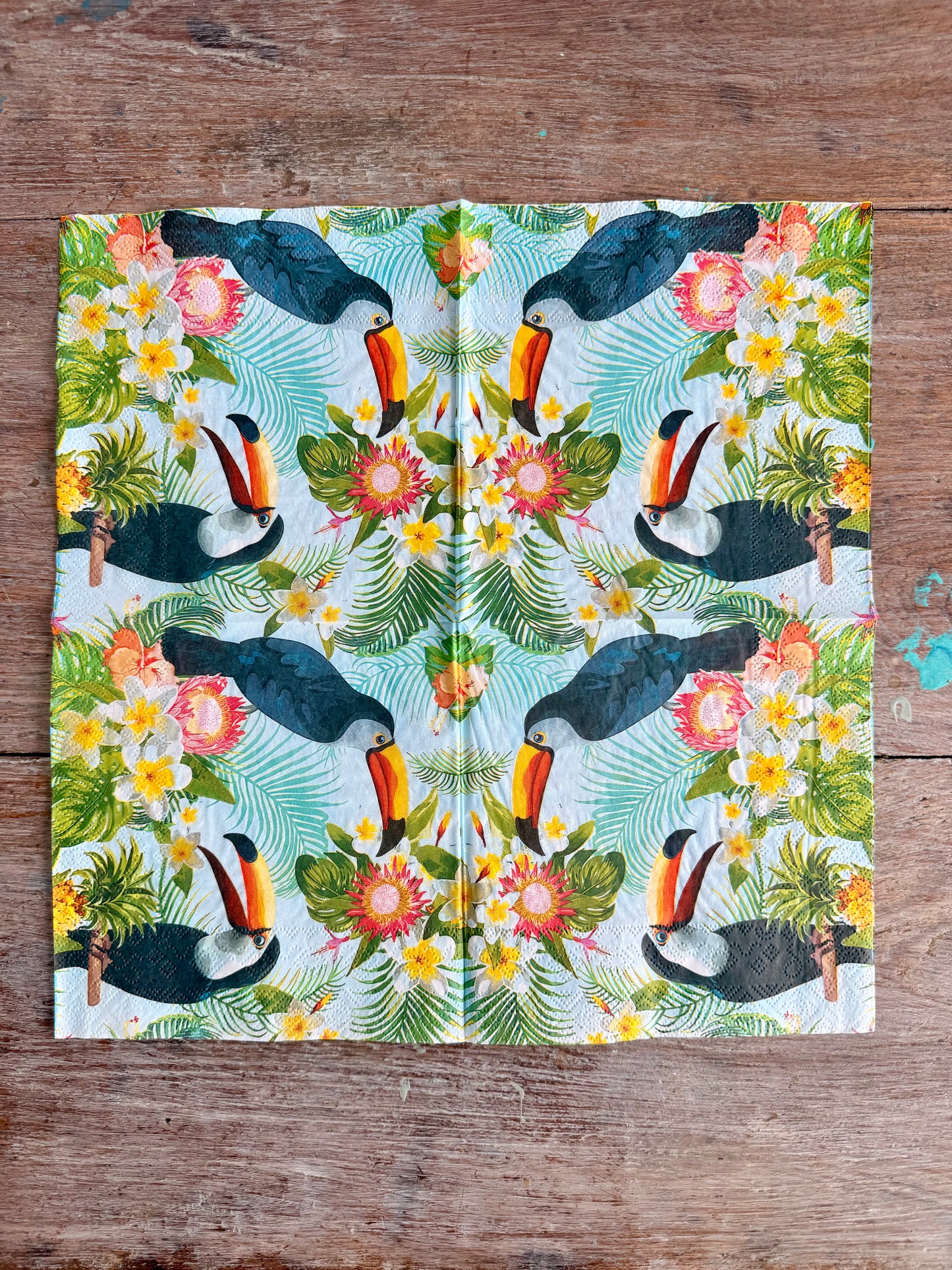 Napkin-Toucan Frangipani-French Collection