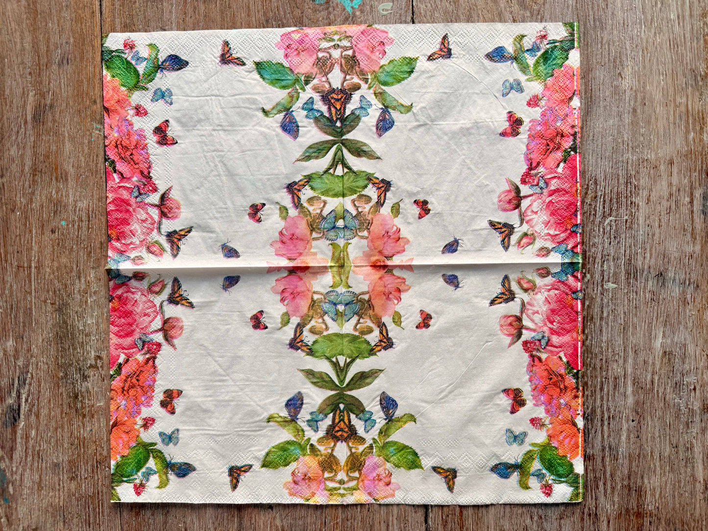 Napkin-Butterfly Garden