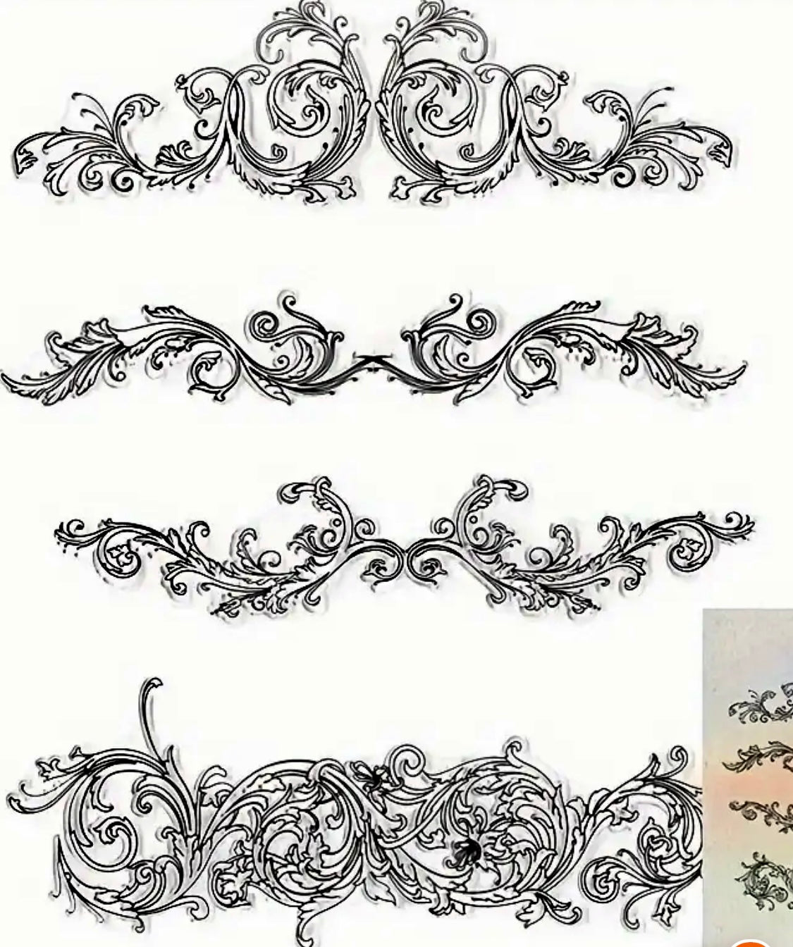 Stamp French Scrolls