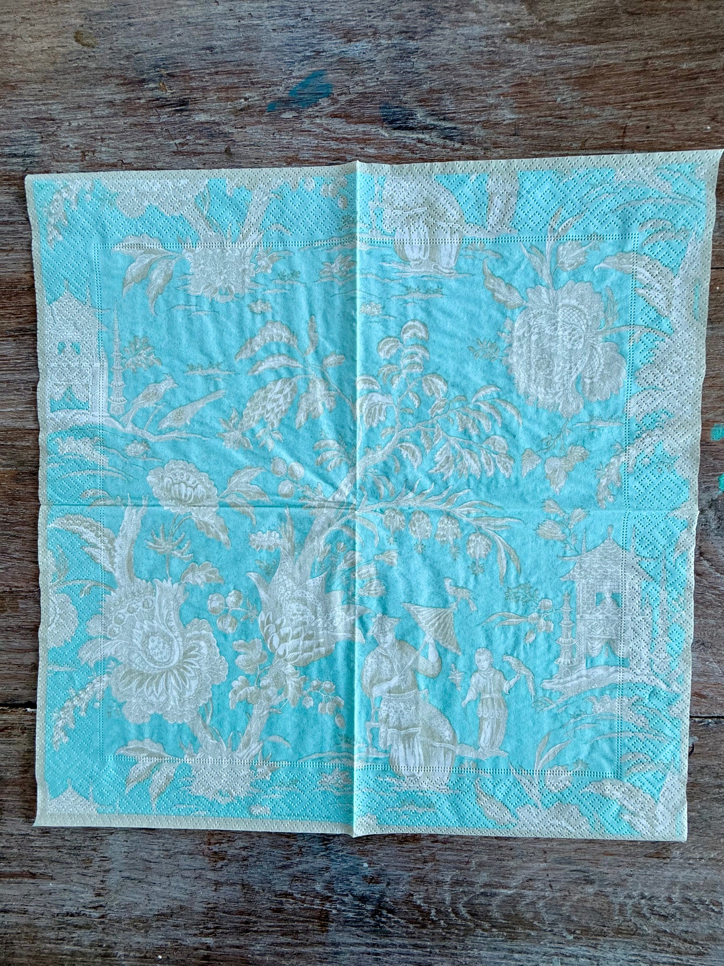 Designer Napkin-Toile Robins Egg
