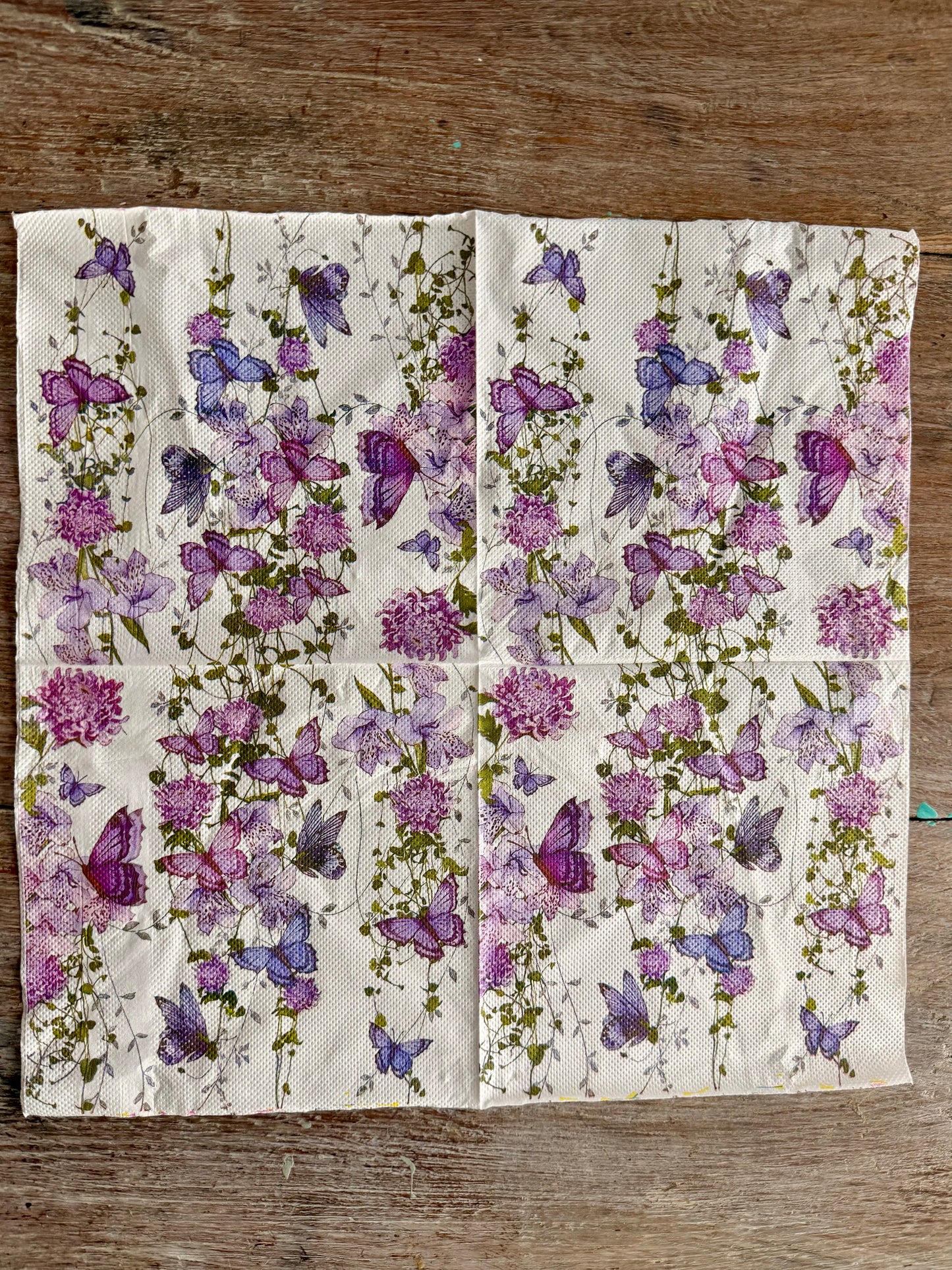 Napkin Tissue- Purple Butterfly Dream
