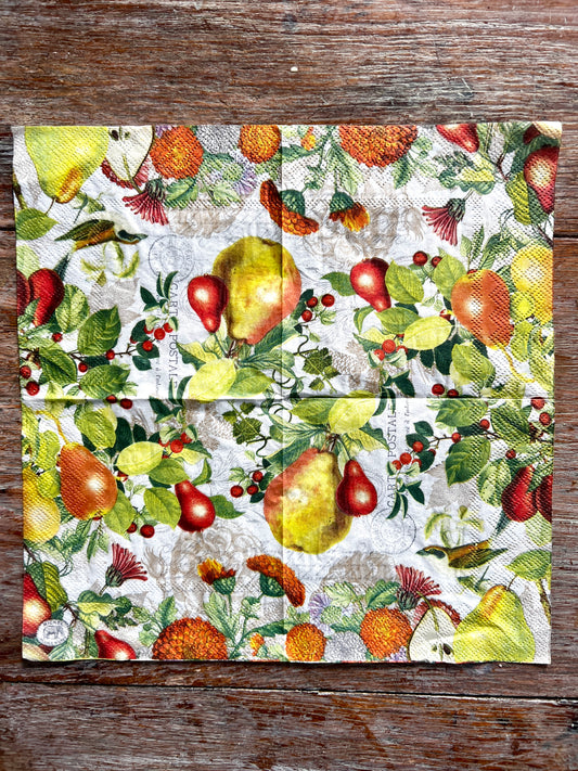 Napkin/Tissue-Pears & Berries