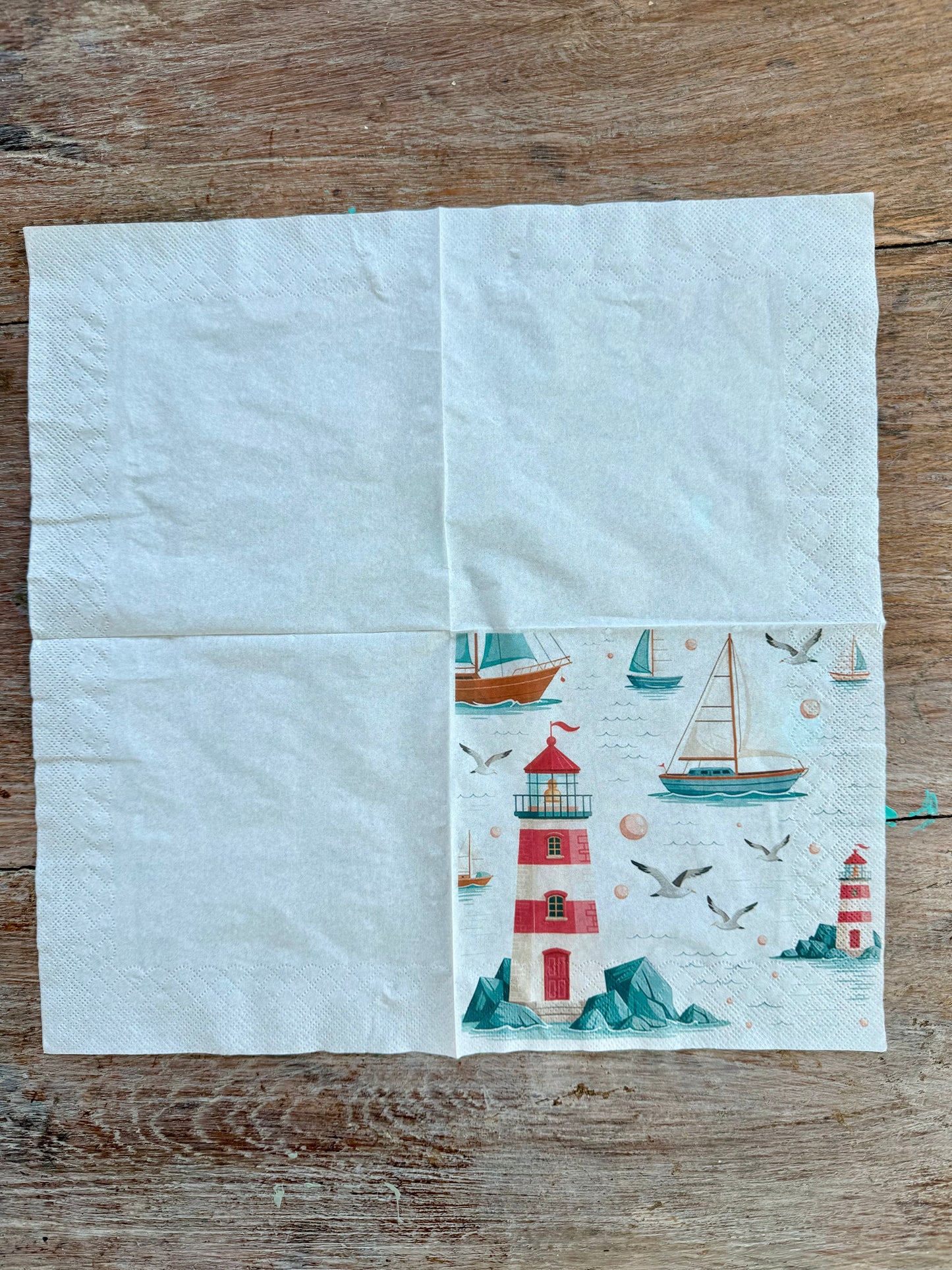 Napkin-Sail Seagull trio