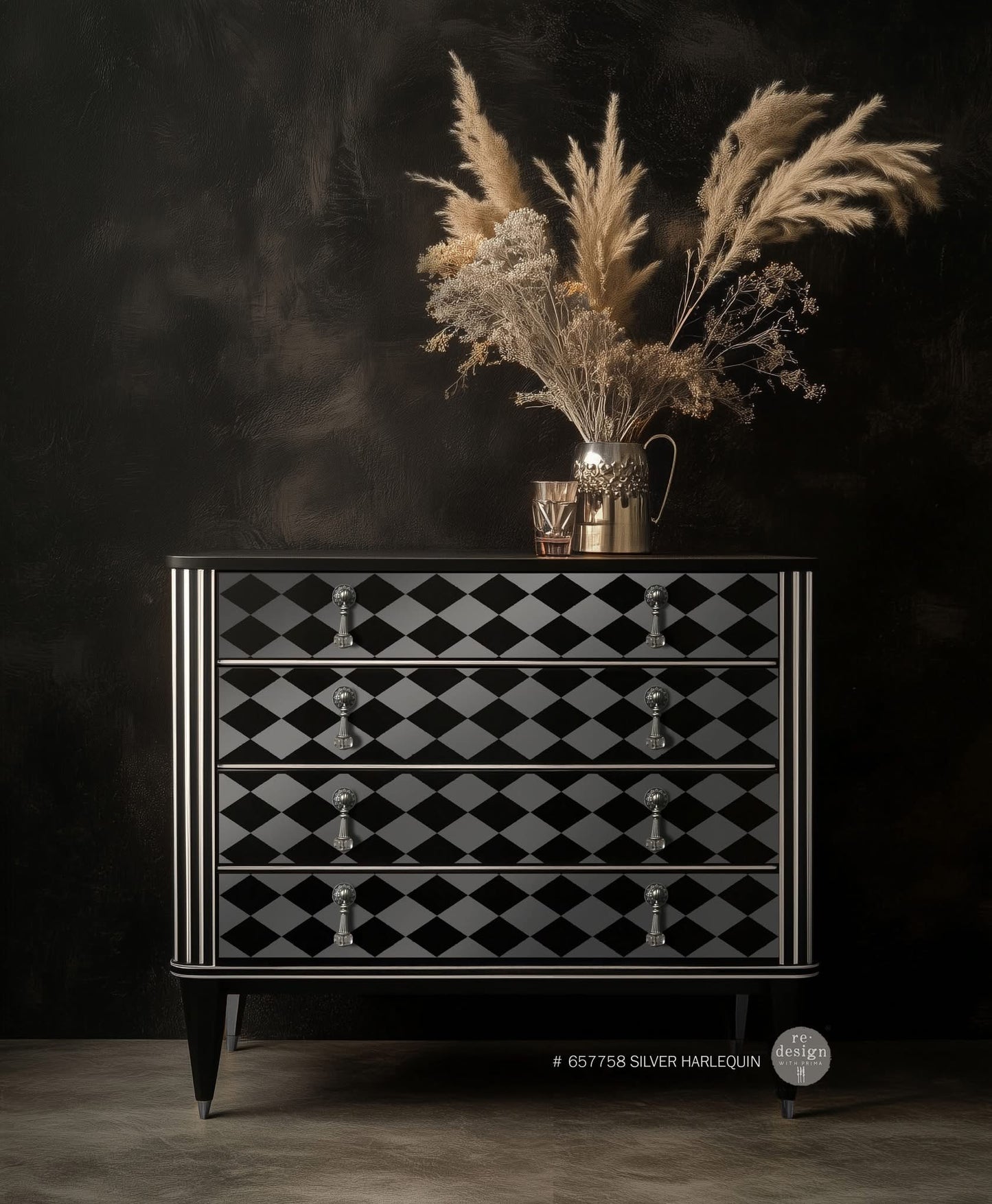 SALE:Redesign Furniture Transfer- Silver Harlequin