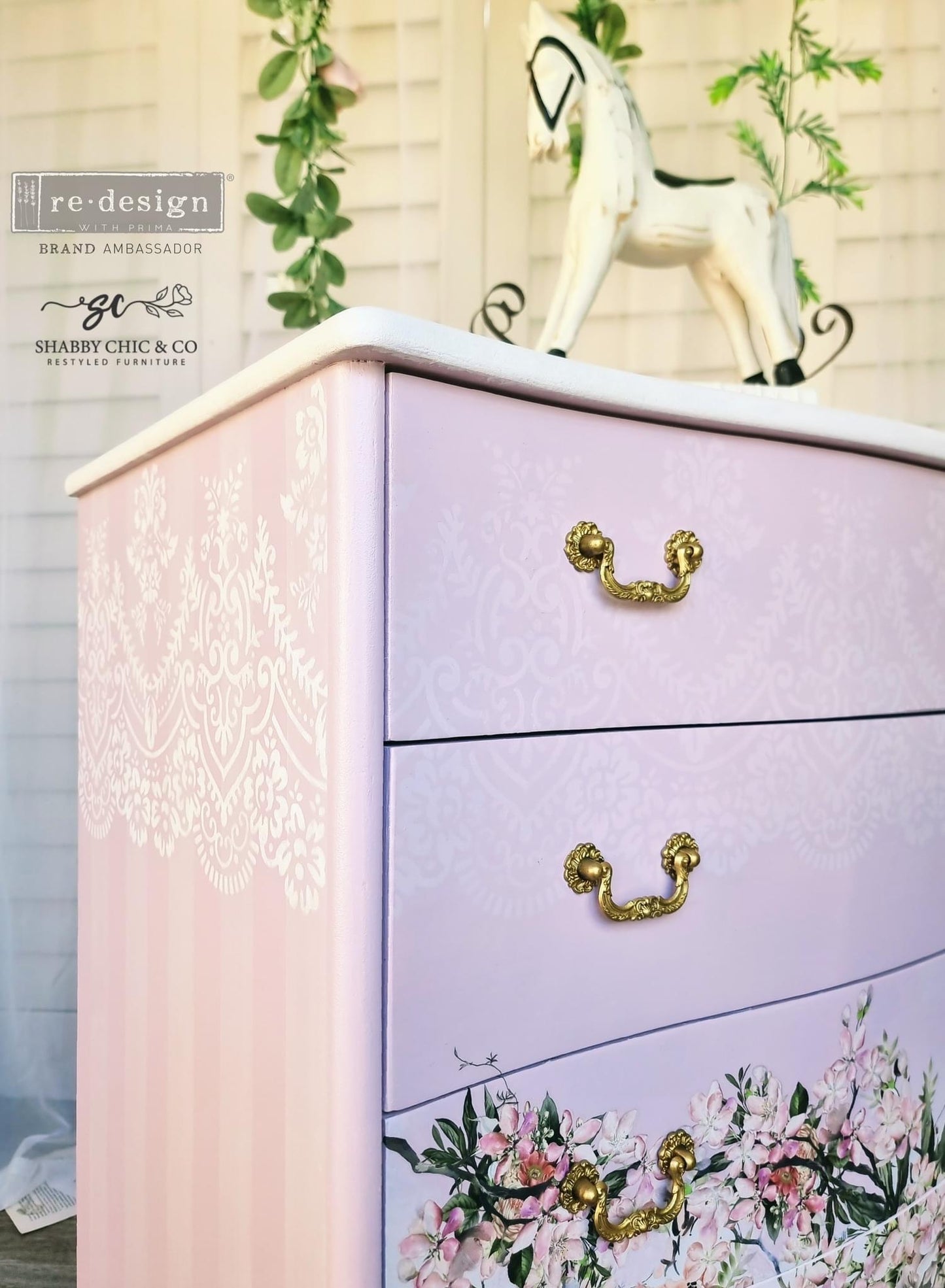 Redesign Stencil- Distressed Wallpaper-Large