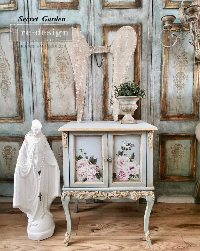 Redesign Decor transfer-Delicate Roses-Small 3 sheets