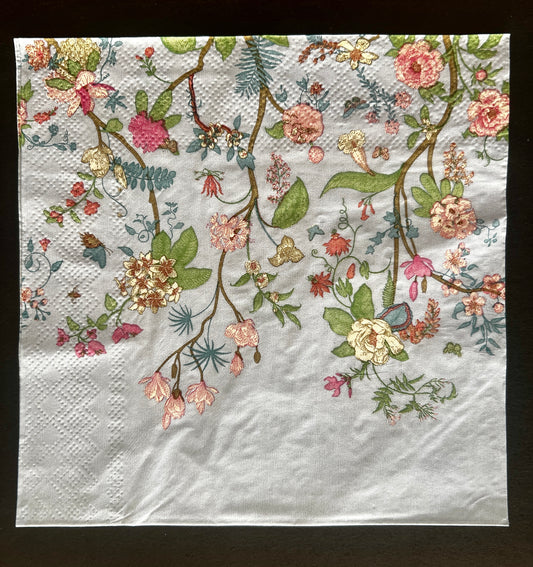 Napkin-Dainty Floral vine
