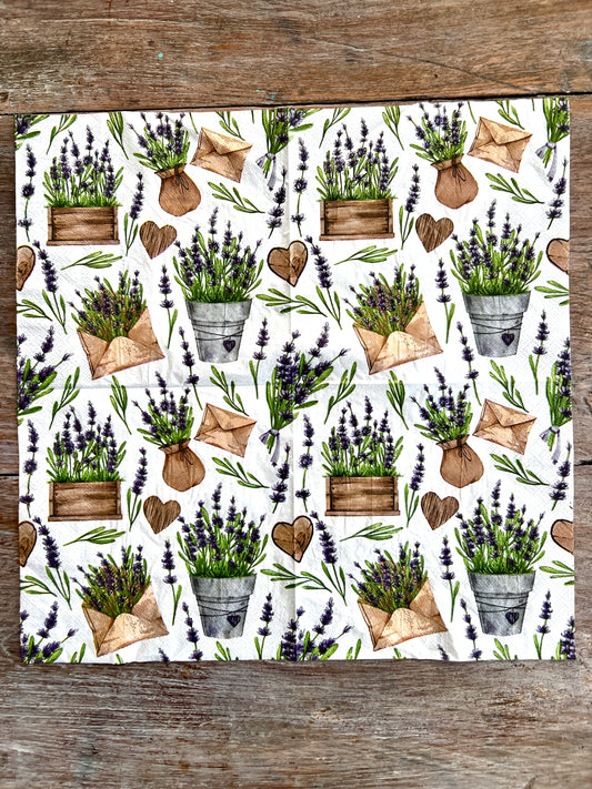 Napkin Tissue-Lavender Wishes