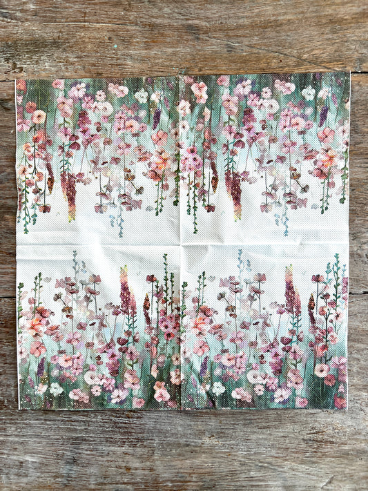 Napkin Tissue-Tranquil Water color florals