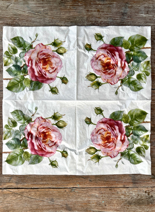 Napkin Tissue-Pink Rose for you
