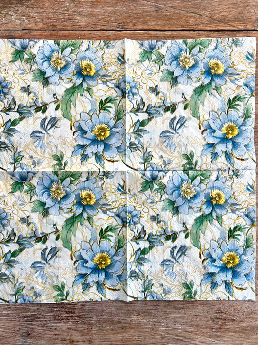 Napkin Tissue-Blue Floral