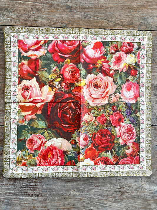 Napkin Tissue-Rose lace