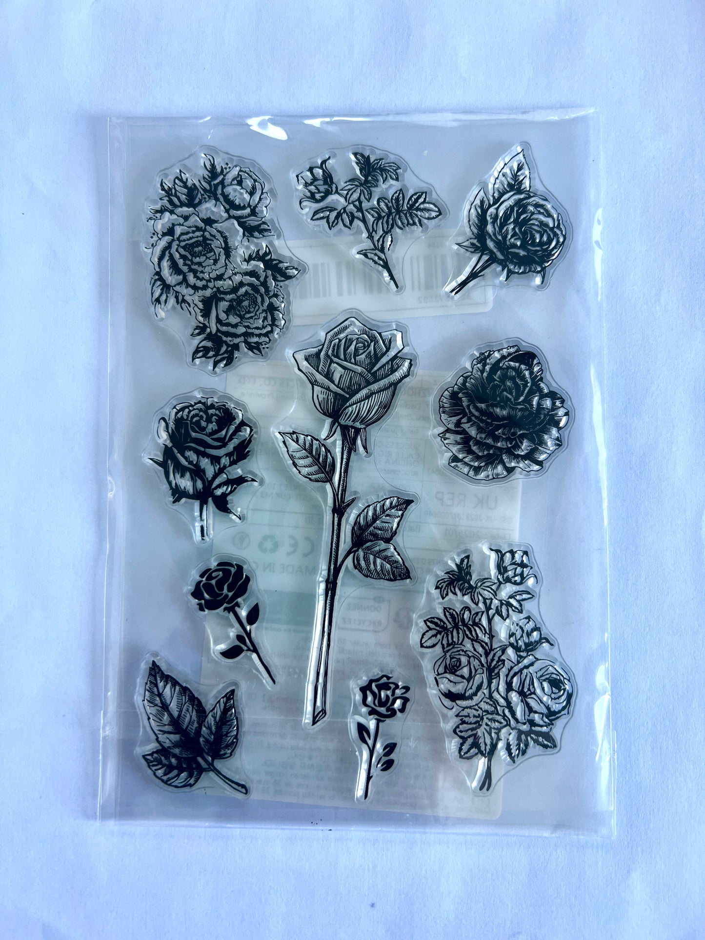 Stamps-Roses & leaves