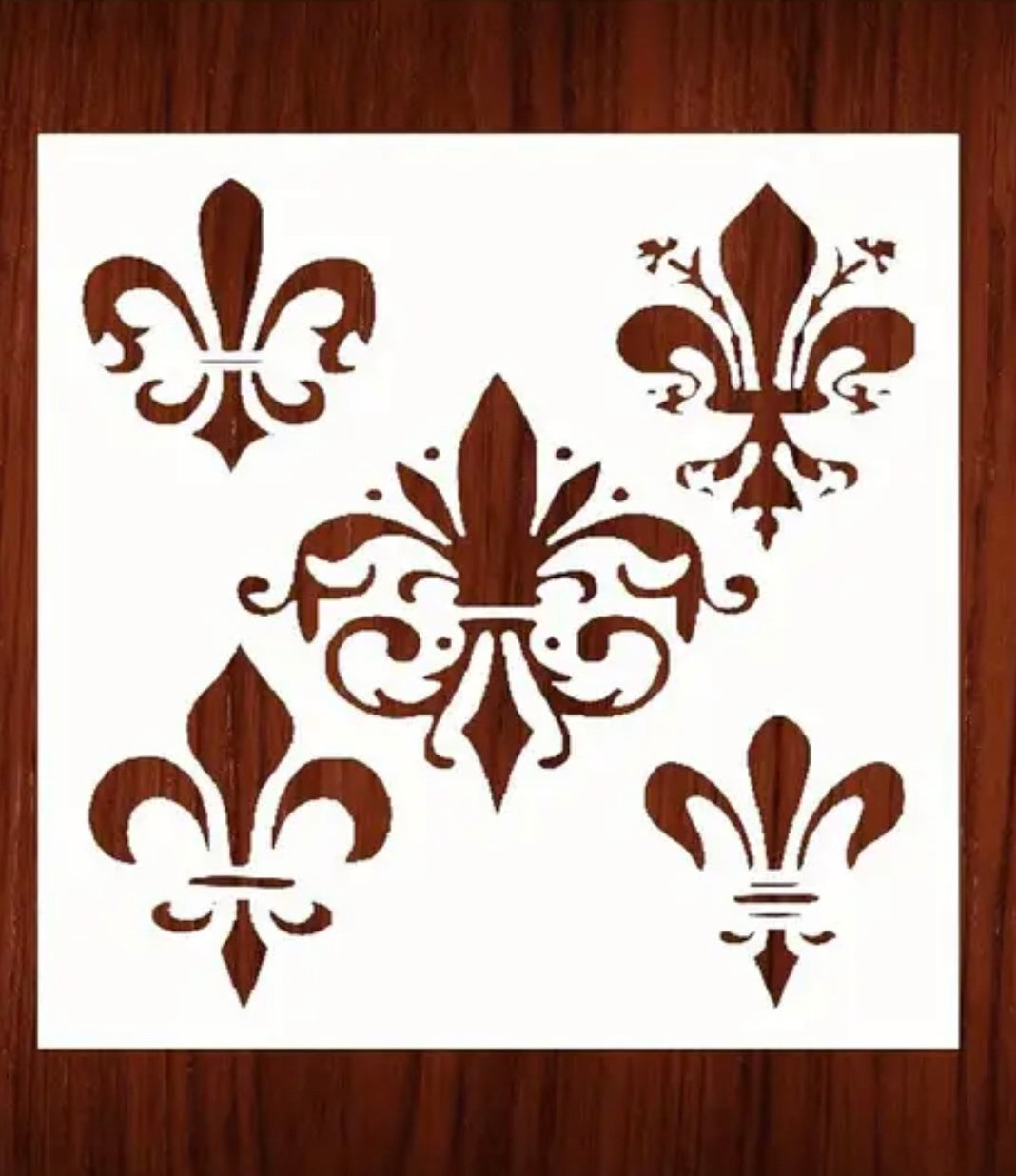 Stencil-Fleur de Lis assortment Large