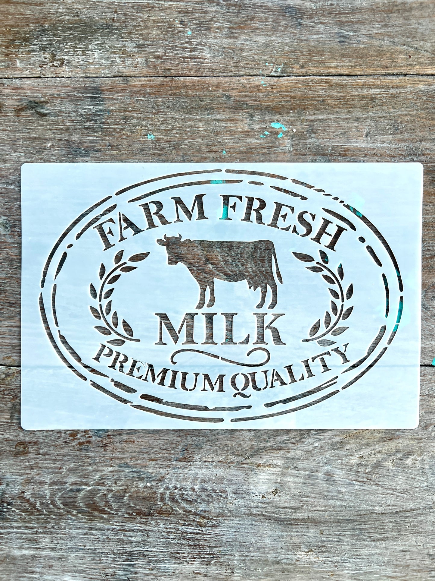 Stencil-Farm Fresh Milk A4