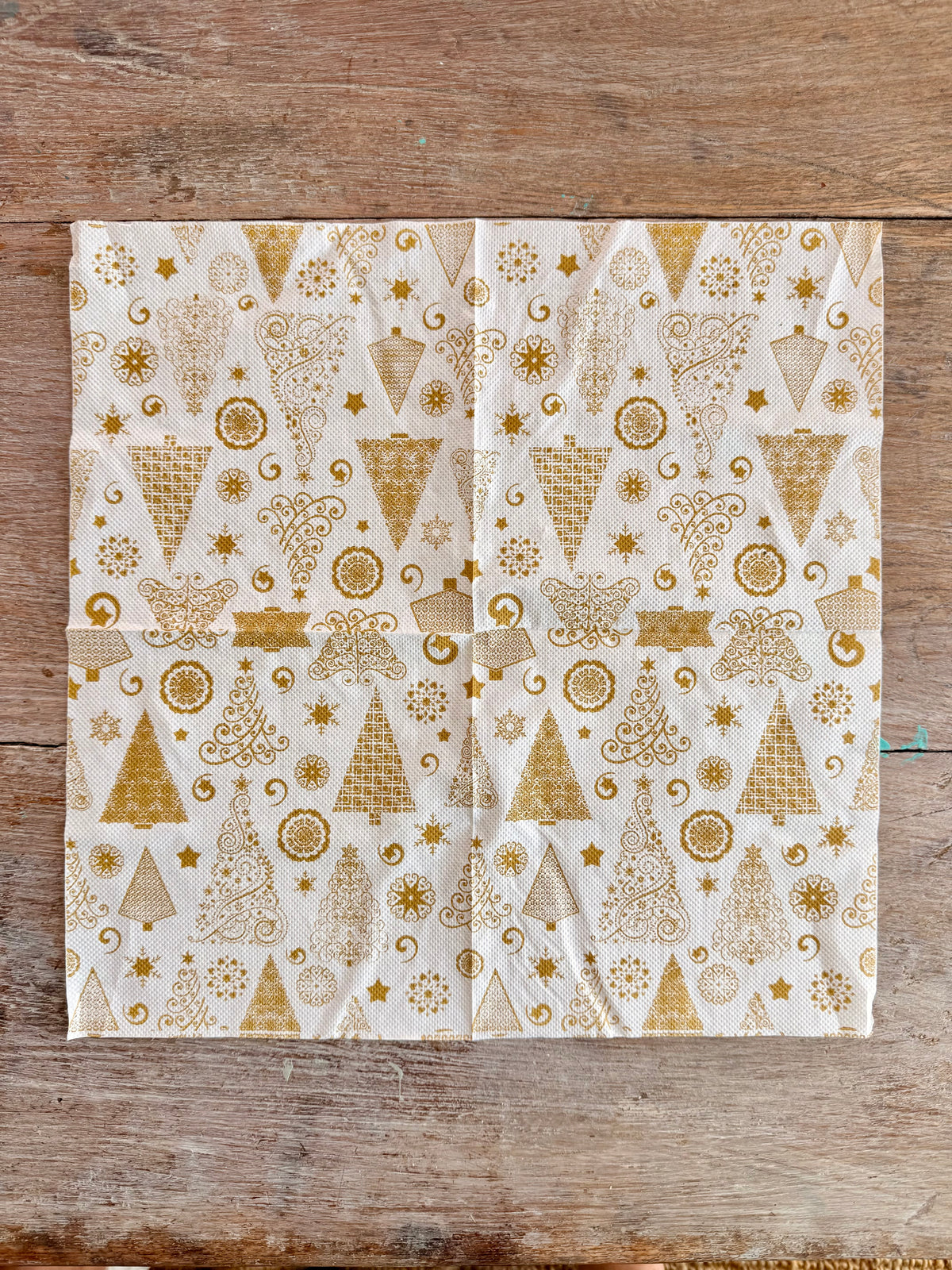 Napkin- Gilded Xmas Trees